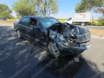 Երևան-Արմավիր ճանապարհին ավտովթար է տեղի ունեցել․ «Hyundai Kona»-ն հայտնվել է առվակում