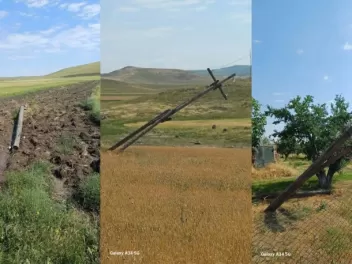 Ուժեղ քամու հետևանքով վնասվել են Արագածոտնի մարզի բնակավայրերի էլեկտրահաղորդման գծերի հենասյուները. 4 բնակավայր մնացել է առանց հոսանքի