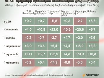 Ինչպես է աճել ԵԱՏՄ-ի, այդ թվում՝ Հայաստանի տնտեսությունը առաջին կիսամյակում